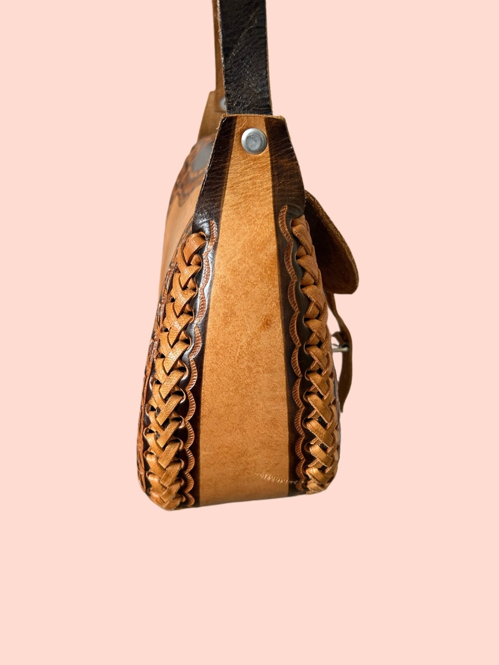 Handcrafted Tan Leather Crossbody from Acapulco - Picture 4 of 7